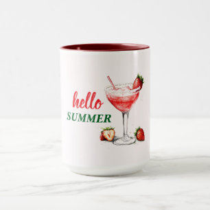Hello Summer Strawberry Cocktail Combo Mug