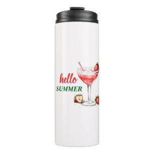 Hello Summer Strawberry Cocktail Thermal Tumbler