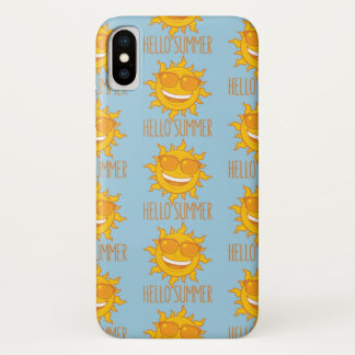 Hello Summer Sun With Sunglasses iPhone X Case