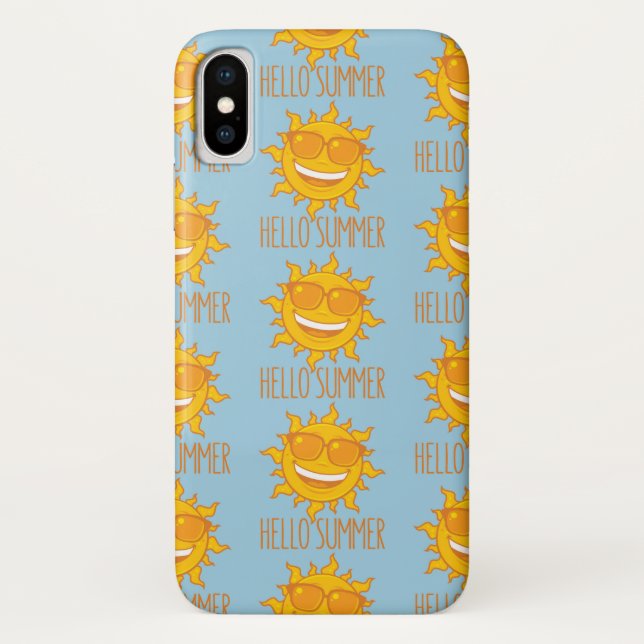 Hello Summer Sun With Sunglasses Case-Mate iPhone Case (Back)
