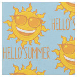 Hello Summer Sun With Sunglasses Fabric