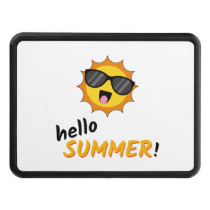 Hello Summer Sun with Sunglasses Hitch Cover