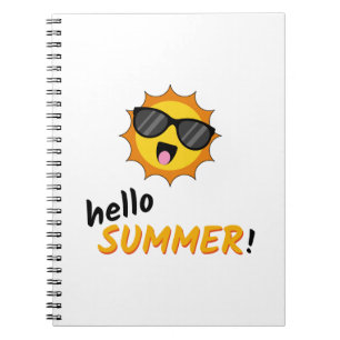 Hello Summer Sun with Sunglasses Notebook