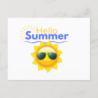 "Hello Summer" Sunshine  Postcard
