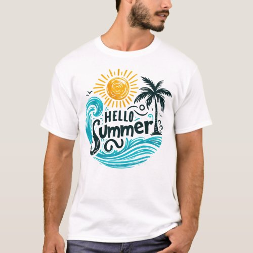 Hello summer  T_Shirt