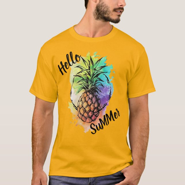 Hello Summer T-shirts For Men (Front)