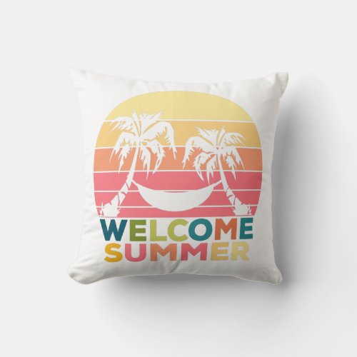 HELLO SUMMER THROW PILLOW