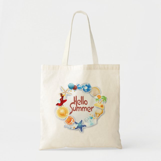 Hello Summer Tote Bag (Front)