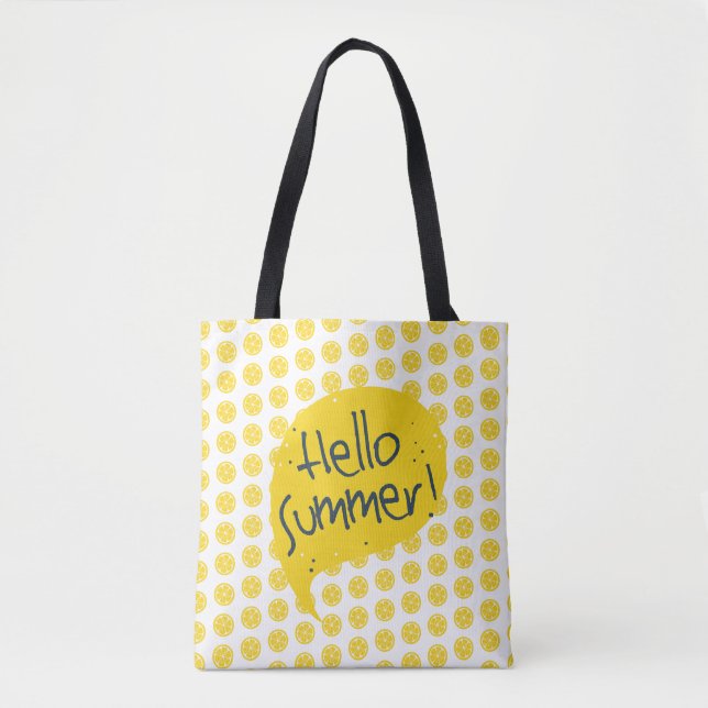 hello summer tote bags (Front)