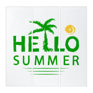 Hello Summer Triptych