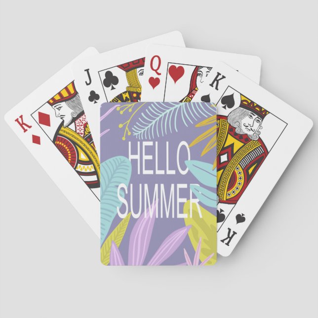Hello Summer | Tropical Playing Cards (Back)