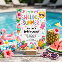 Hello Summer Tropical Summer Birthday