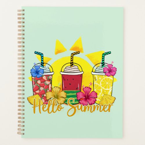 Hello Summer Vibrant Tropical Fruit Smoothie Planner