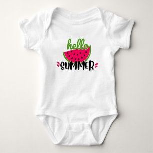 Hello Summer Watermelon Baby Bodysuit