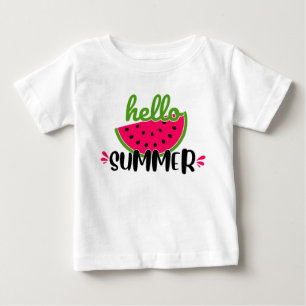 Hello Summer Watermelon Baby T-Shirt