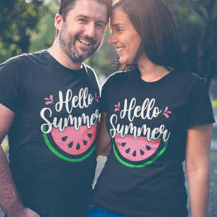 Hello Summer Watermelon Fruit Vacation Season T-Shirt