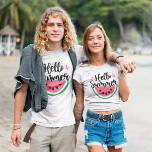 Hello Summer Watermelon Fruit Vacation Season T-Shirt