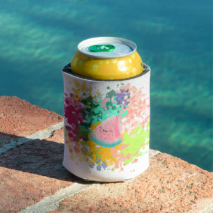Hello Summer Watermelon; Happy Fruit Can Cooler