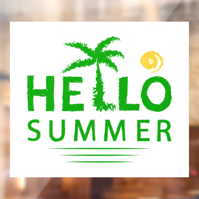 Hello Summer Window Cling (Sheet 2)
