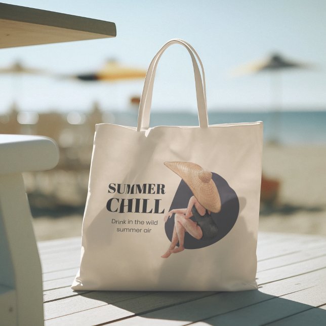 Hello Summer with typography Tropical Tote Bag (hello summer, beach tote bag, vacation tote bag, school tote bag, colorful typography, gift for her)