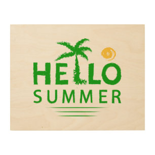 Hello Summer Wood Wall Art