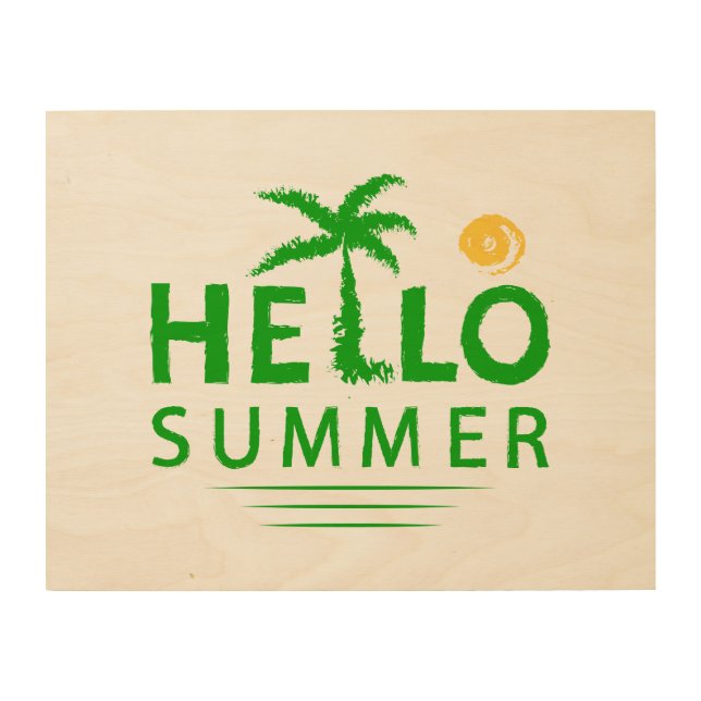 Hello Summer Wood Wall Art (Front)