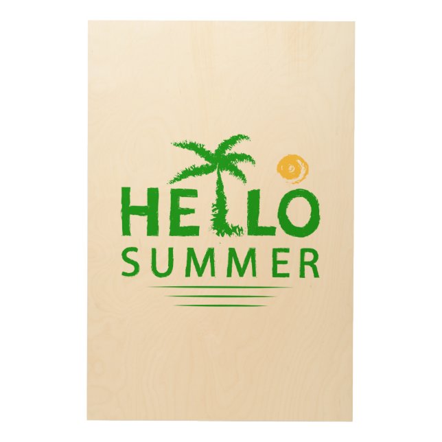 Hello Summer Wood Wall Art (Front)