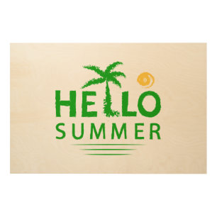 Hello Summer Wood Wall Art