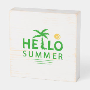 Hello Summer Wooden Box Sign