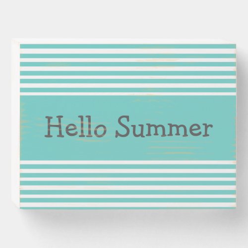 HELLO SUMMER wooden  box sign