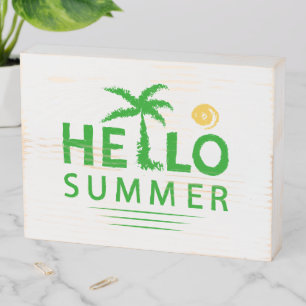 Hello Summer Wooden Box Sign