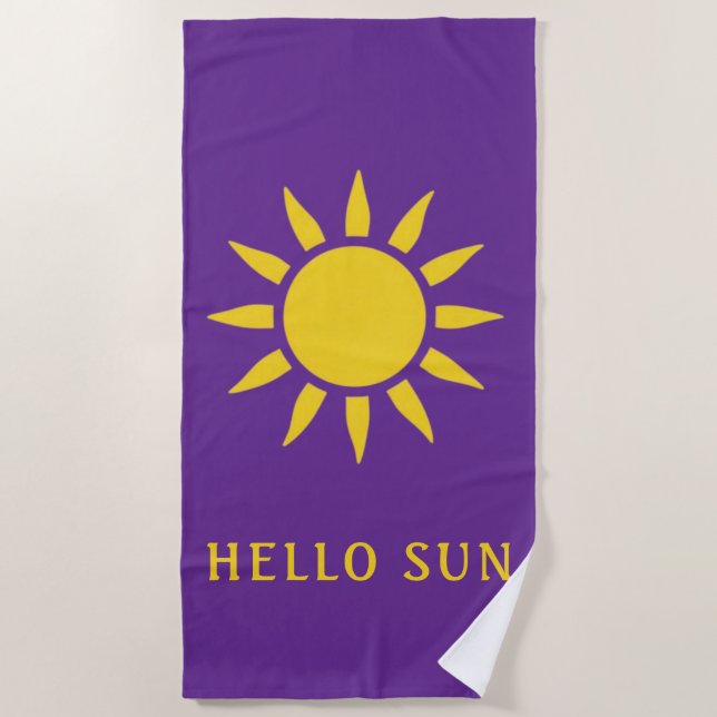 Hello Sun Beach Towel (Front)