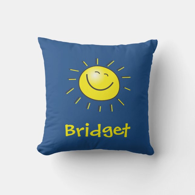 Hello Sun Throw Pillow (Front)