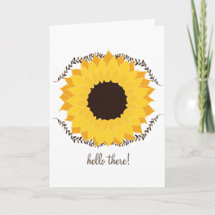 hello sunflower card