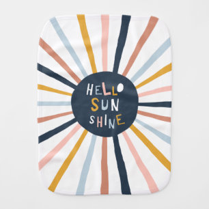 Hello Sunshine Baby Burp Cloth