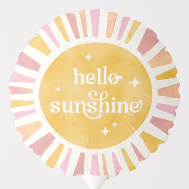 Hello Sunshine Baby Shower Balloon (Front)