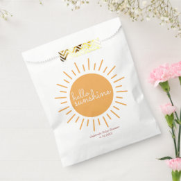 Hello Sunshine Baby Shower Favor Bag