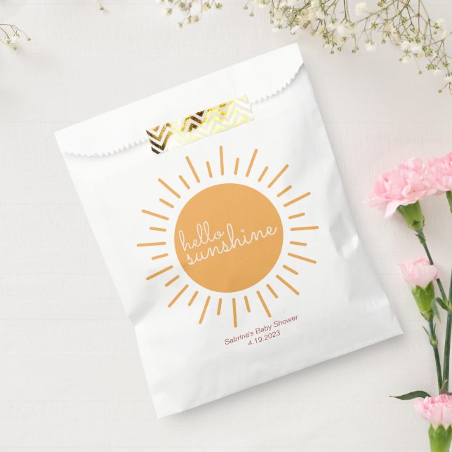 Hello Sunshine Baby Shower  Favor Bag (Sealed)