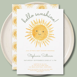 Hello Sunshine Baby Shower Invitation