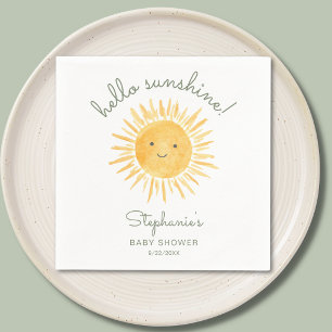 Hello Sunshine Baby Shower Napkins