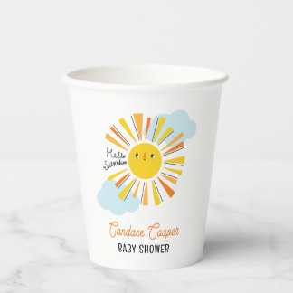 Hello Sunshine Baby Shower Paper Cups