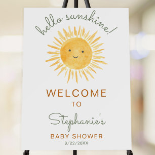 Hello Sunshine Baby Shower Welcome  Foam Board