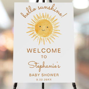 Hello Sunshine Baby Shower Welcome  Foam Board