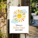 Hello Sunshine Baby Shower Welcome Poster at Zazzle