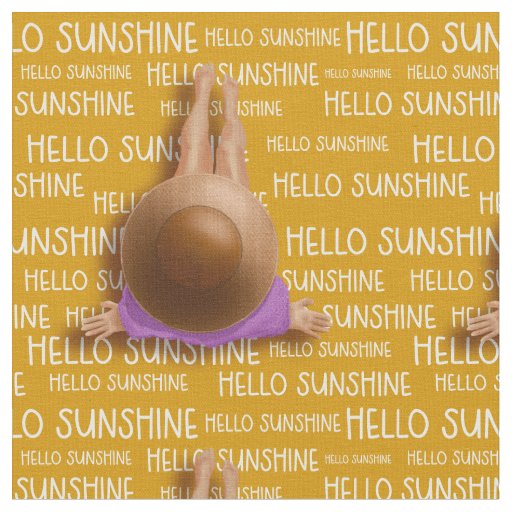 Hello Sunshine Beach  Fabric