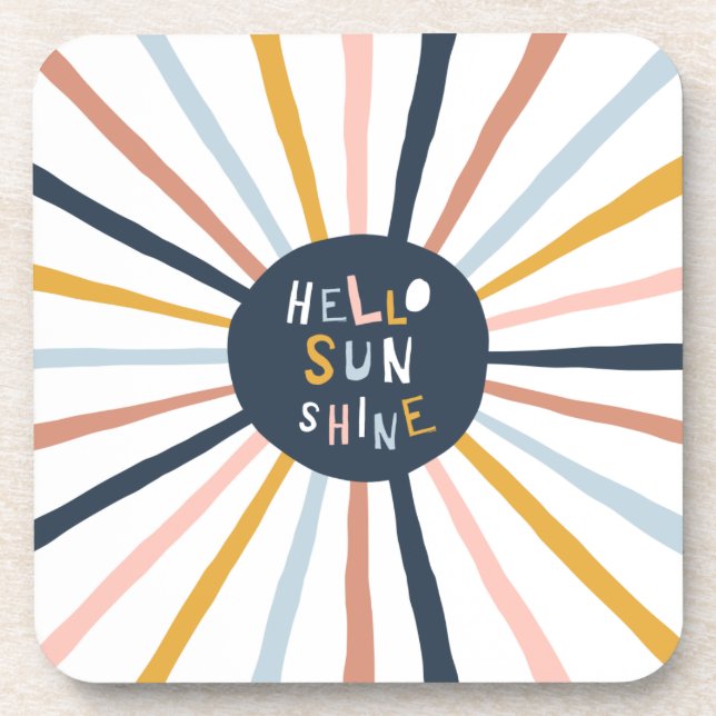 Hello Sunshine Beverage Coaster (Front)