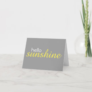 "Hello Sunshine" (blank inside) Notecards