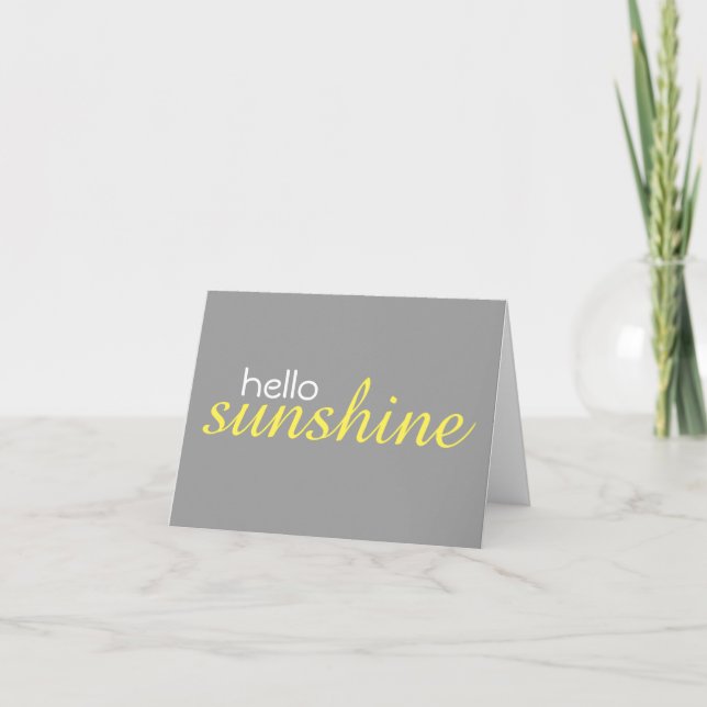 "Hello Sunshine" (blank inside) Notecards (Front)