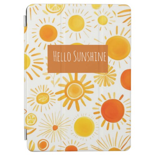 Hello Sunshine Boho Cute Rae Dunn Aesthetic Office iPad Air Cover