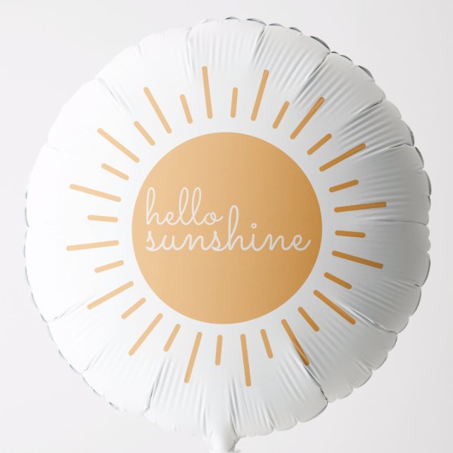 Hello Sunshine Boho Sunshine Gender Neutral Balloon (Front)